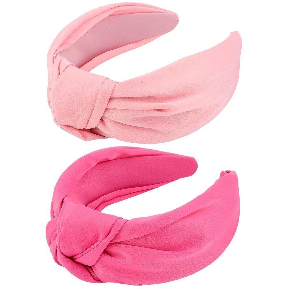 Satin Headbands Women Girls Wide Knotted Hair Accessories for Face Washing